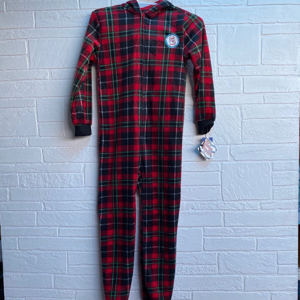 Sleep on it holiday jumpsuit hoodie zipper